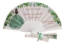 Comprar 100 Abanicos Recuerdo-invitación Diseño Color Bodas, Xv Años