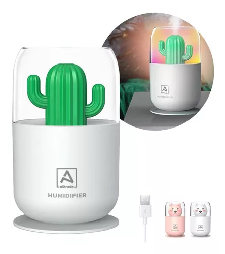 Humidificador Difusor Aromatizador Recargable Inalambrico Usb Luz Rgb Nave  Astronauta Alitrade Color Blanco