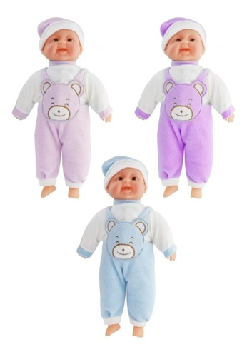 Imagen 1 de 1 de Bebé 31cm Con 4 Sonidos Cuerpo Tela Cara Goma Bebote Muñeca