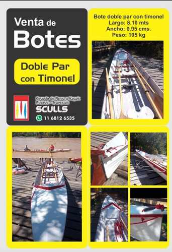 Imagen 8 de 16 de Bote De Remo Doble Par