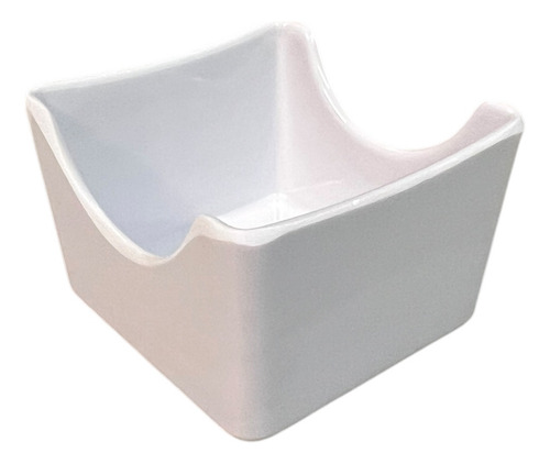 Paquete 6 Azucarera Melamina Restaurante 7cm X 7cm Blanco