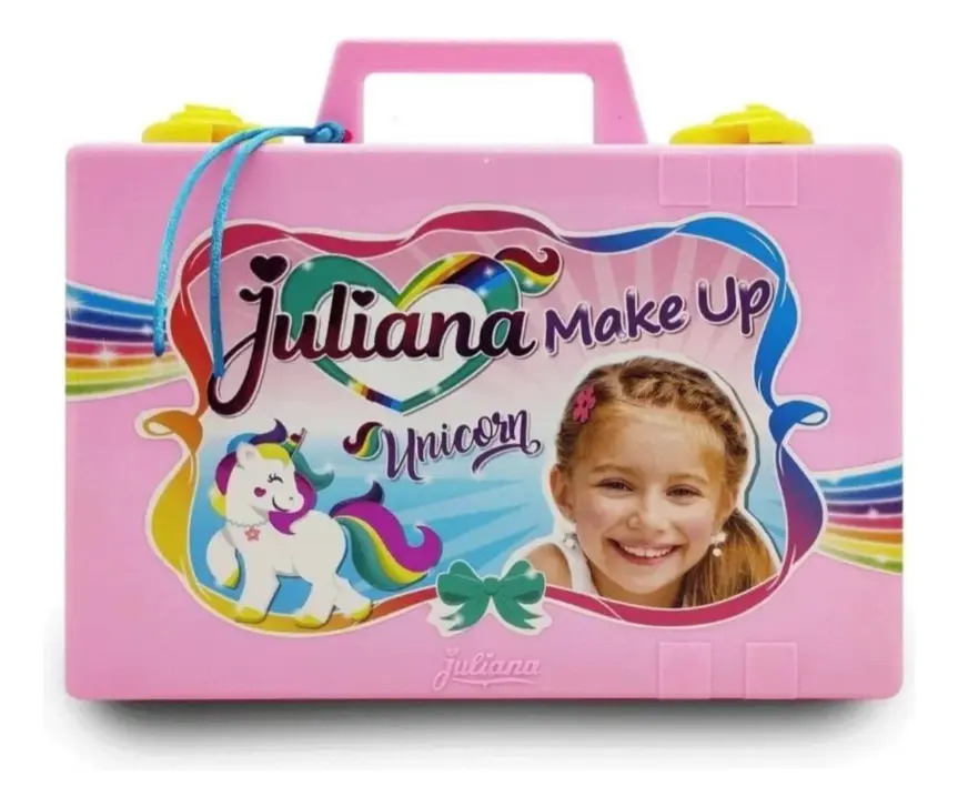 Valija de juguete de maquillaje Juliana Unicorn de color rosa de juliana