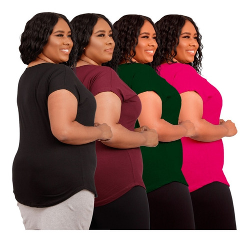 4 Blusa Feminina Veste Legging Tapa Bumbum Plus Size Até G5