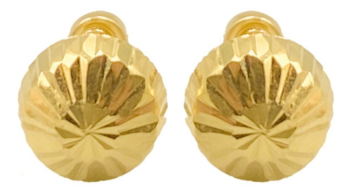 Broqueles Hongo 5mm Niña Mujer 100% Oro Puro 10k Aretes