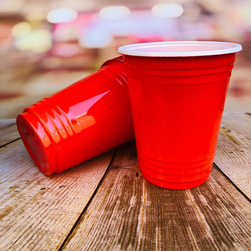 Imagem 1 de 3 de 50 Copo Americano Descartável 400ml Vermelho Balada Festas
