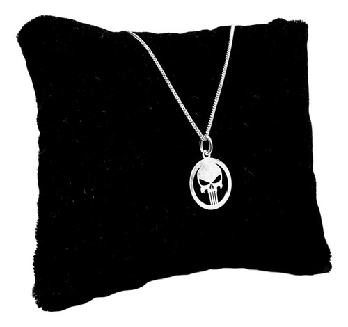 Collar Chico Punisher De Plata 925 Envio Gratis