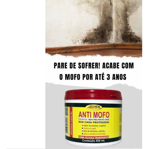 Imagem 2 de 7 de Anti Mofo Preventivo Sem Mofo Por Até 3 Anos - Allchem 900ml