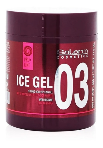 Salerm Gel Con Arginina 500ml Ice Gel Fijación Fuerte 