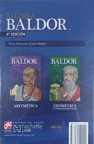 Algebra Baldor 4a Edicion Original Tapa Dura Mercado Libre