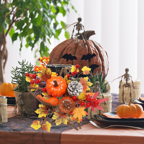 Corona De Halloween Con Hojas De 20 Centímetros Estilo E