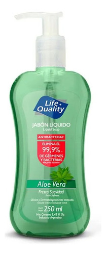 Life Quality Jabón Líquido Antibacterial Aloe Vera 250ml