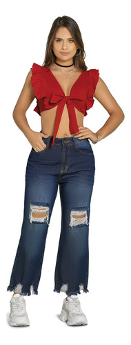 Crop Top Juvenil Rojo Atypical 88393