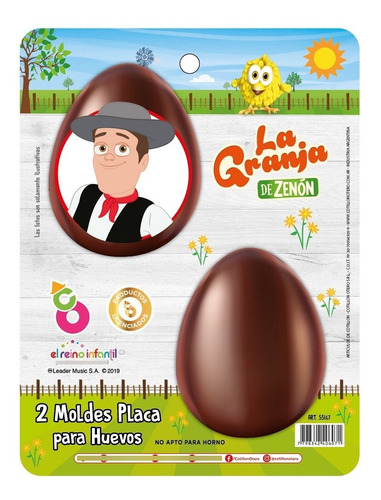 Set 2 Moldes Placa Huevo La Granja De Zenón Pascuas - Cc