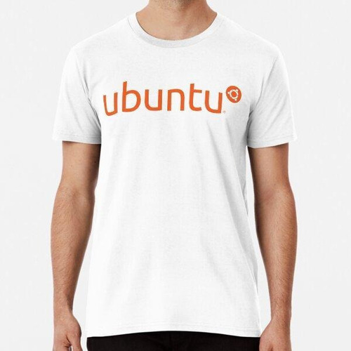 Remera Camiseta Oficial Logo Naranja-blanco De Ubuntu Algodo