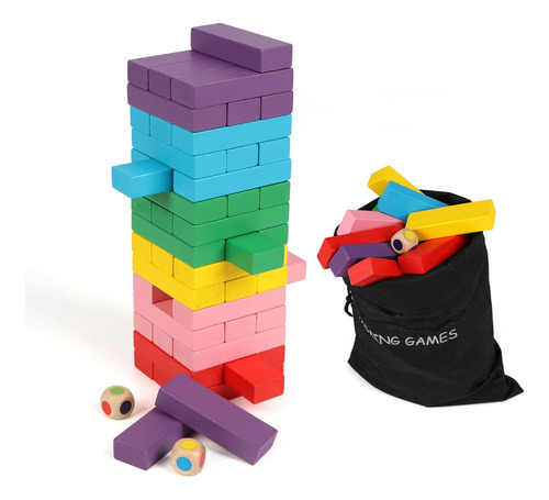 Juego De Mesa Canuan Bloques De Madera Apilados