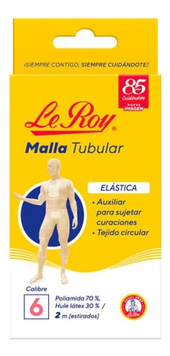Venda De Malla Elástica Tubular Le Roy 2m Calibre 6 Color Blanco