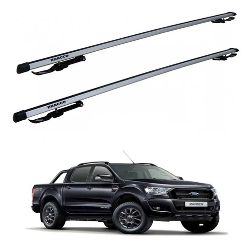 Barras Porta Equipajes Aluminio Ford Ranger 12+ Limited C/b