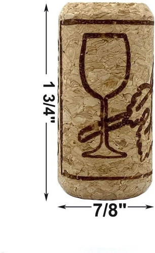 Imagen 2 de 2 de Tapones De Corchos #8 Para Botellas De Vino 100und