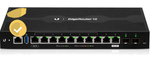 Router Ubiquiti Edge Er-12 10 Puertos Giga Admi L3 + 2 Sfp