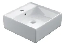 Comprar Bacha De Apoyo Baño De Loza Cuadrada Blanca 38m Cm Color Blanco