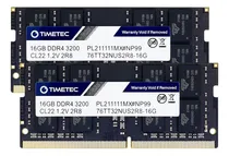 Comprar Kit Timetec De 32 Gb (2 X 16 Gb) Ddr4 3200 Mhz (ddr4-3200) P