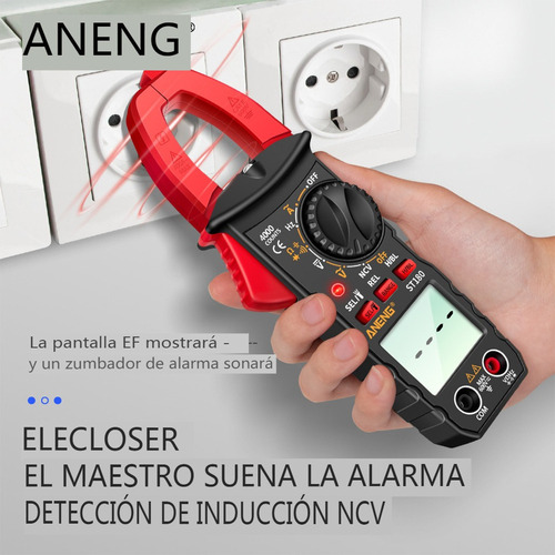 De Aneng Digital Pinza Medidor Multímetro Capacitancia 4000