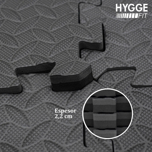 Imagen 5 de 10 de Piso Goma Eva Encastrable Tatami Con Bordes 60x60 22mm Pack4