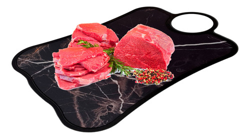 Tábua De Carne Corte Cozinha Churrasco Estampada Mármore Cor Mármore Branco