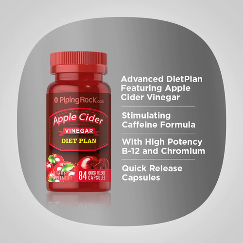 Piping Rock Plan De Dieta Vinagre De Manzana, 84 Cáps Eeuu Neutro