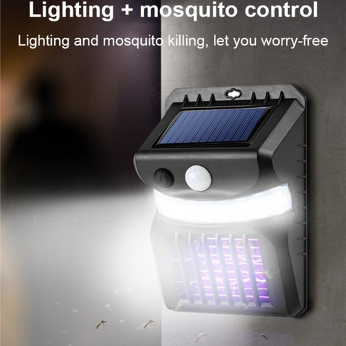 Lámpara De Pared Con Sensor Solar Para Matar Insectos,