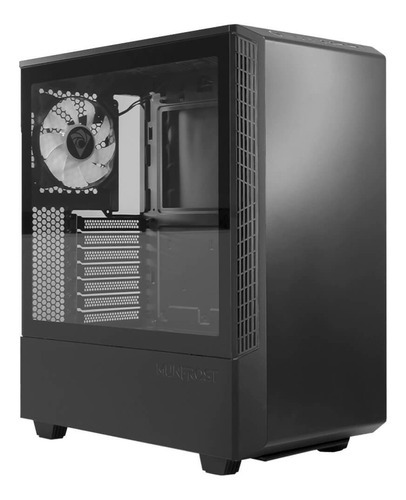 Armário Argb Atx de vidro temperado Munfrost Panda Rgb, cor preta