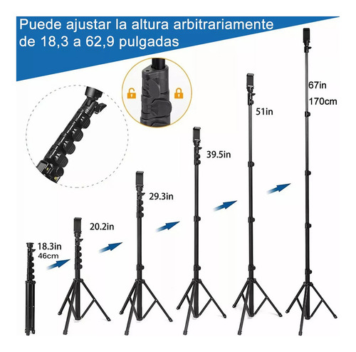 Yan Trípode Celular Selfie Stick Bluetooth Control Remoto