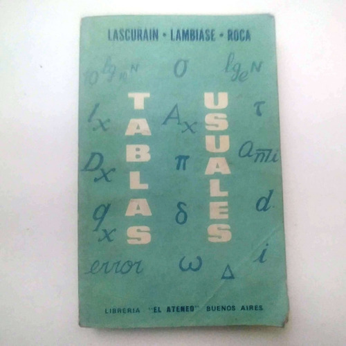 Tablas Usuales Lascurain Lambiase Roca