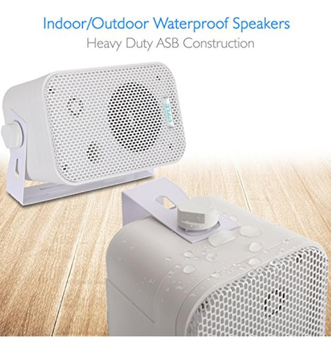 Sistema Parlantes Dobles Impermeables Exteriores Pared