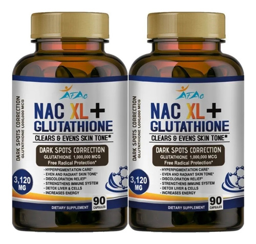 Nac Xl+ Glutation 3120 Mg 90 Cápsulas 