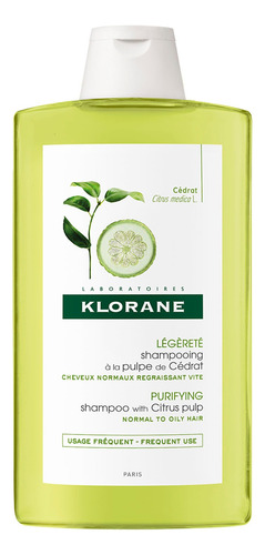 Shampoo Klorane Pulpa de Cedrat en frasco de 400mL por 1 unidad