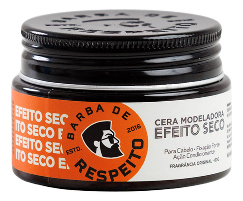 Barba De Respeito Cera Modeladora Efeito Matte Seco Premium