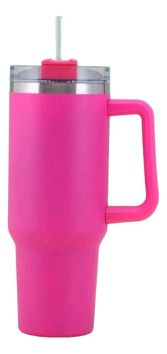 Vaso Mug Térmico Con Asa Y Bombilla Acero Inox 1200ml