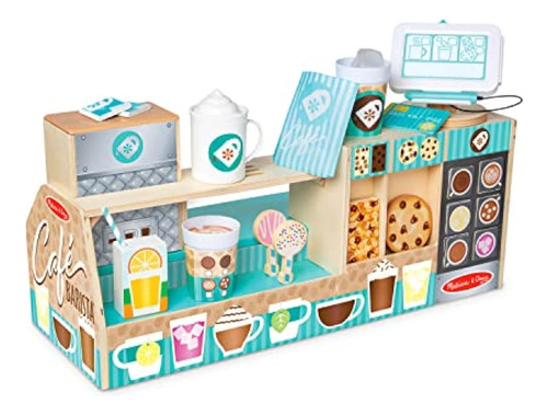 Melissa & Doug Wooden Café Barista Coffee Shop (35 Piezas) -