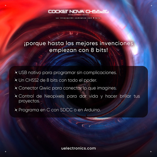 Tarjeta De Desarrollo Ch552g Cocket Nova Unit E8051 Mcs51