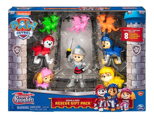 Paw Patrol Rescue Gift Pack Rescue Knights 8 Figuras