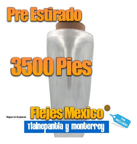 Film Plástico Pre Estirado Flejes Mexico 1066m