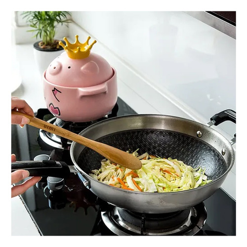 Set De Utensilio 3pz Bambú Con Base Almacenamiento Cocina