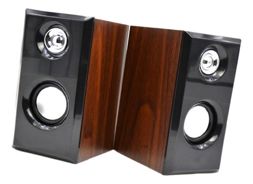 2x Altavoces De Madera Altavoces De Escritorio Usb De Alto