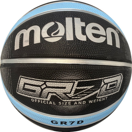 Balón De Baloncesto Molten Bgrx7-ks #7 Negro Color Negro/azul/klb