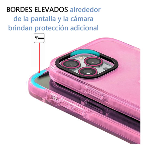 Carcasa Neon Con Lentes Para iPhone 14 14 Pro 14 Pro Max