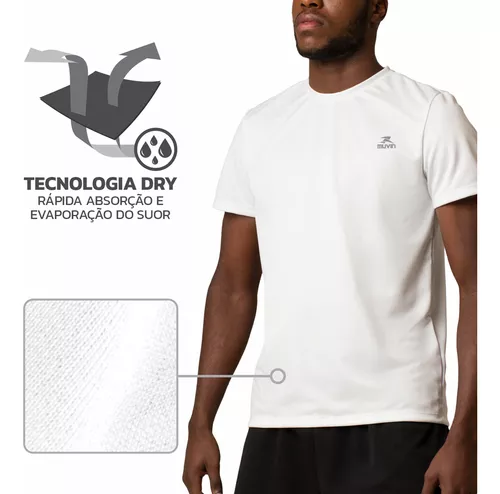 Kit 3 Camisetas Dry Fit Uv50 Muvin Masculina - Academia