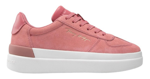 Tenis Tommy Hilfiger De Gamuza Color Rosa 100% Original