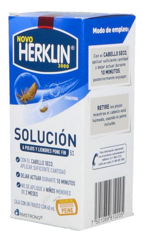 Herklin Novo 2000 Shampoo Solución 5 % Caja Con Frasco Con 6