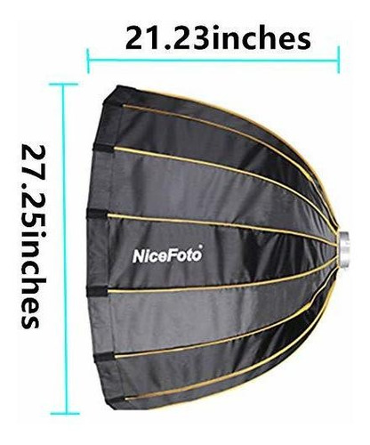 Imagen 1 de 1 de Softbox Parabolico 27.6 in Profundidad Montaje Bowens